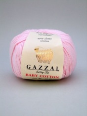 Zdjęcie włóczki Gazzal Baby Cotton różowa.