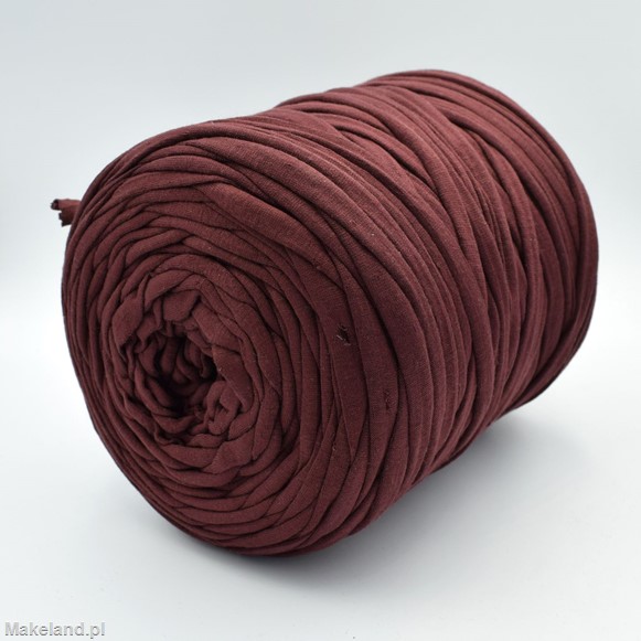 Zdjęcie włóczki T-shirt Yarn brązowego borda. 