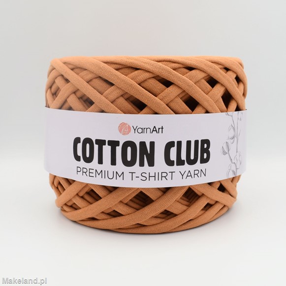 Zdjęcie Premium T-shirt Yarn Cotton Club camelowego brązu. 