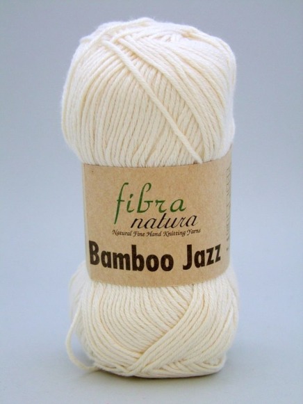 Zdjęcie włóczki Fibra Natura Bamboo Jazz kremowej. 