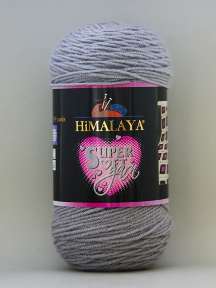 Zdjęcie włóczki Himalaya Super Soft Yarn szarej. 