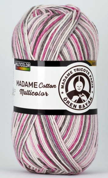 Zdjęcie włóczki Madame Tricote Paris Madame Cotton Multicolors 450.  
