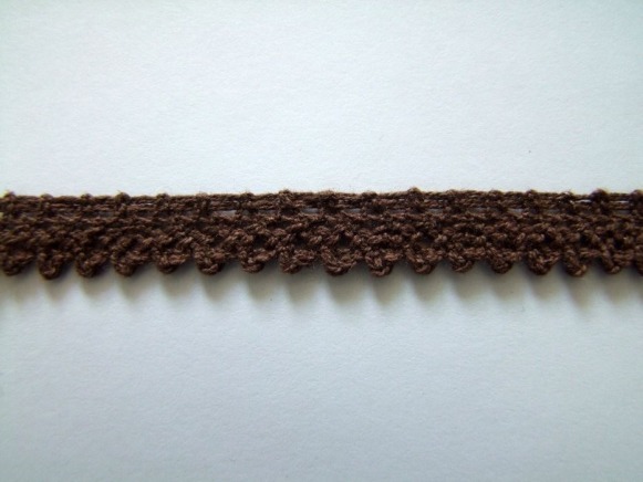 Zdjęcie koronki bawełnianej brązowej 13 mm,