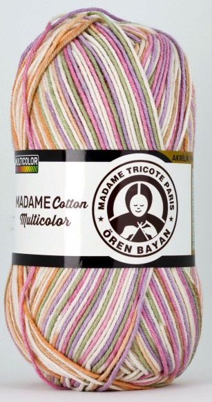 Zdjęcie włóczki Madame Tricote Paris Madame Cotton Multicolors 451.   