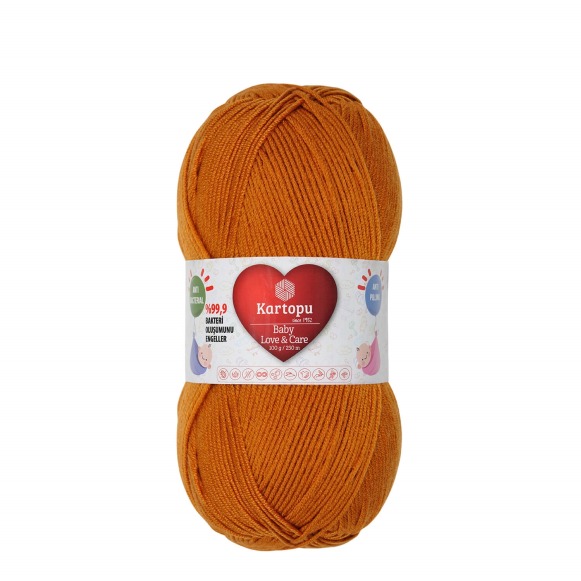 Zdjęcie włóczki Kartopu Baby Love & Care pomarańcz.