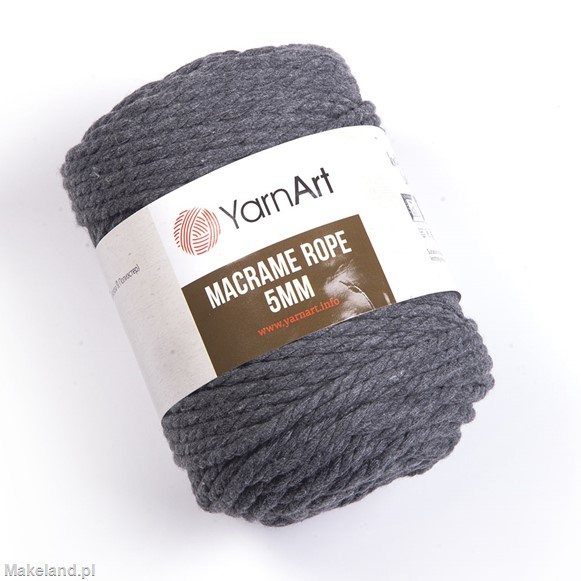 Zdjęcie sznurka Macrama Rope 5 mm grafiotwego