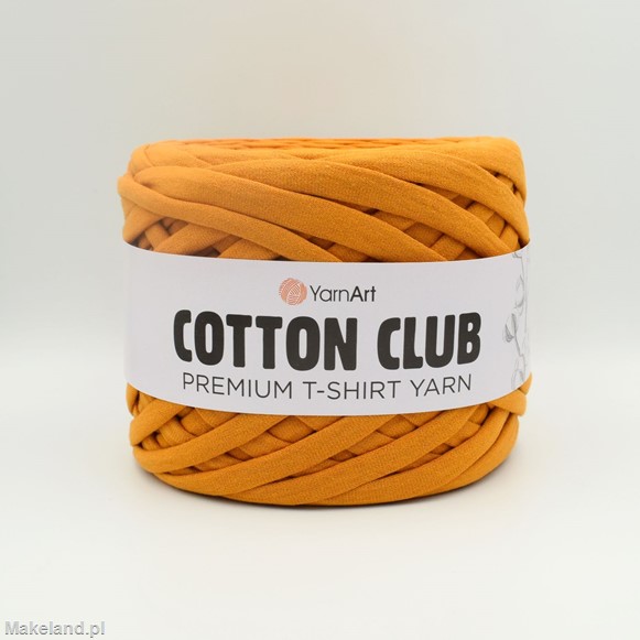 Zdjęcie Premium T-shirt Yarn Cotton Club musztardowej. 