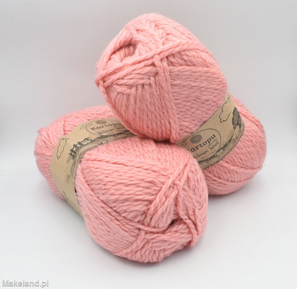Zdjęcie włóczki Kartopu Melange Wool różowej. 