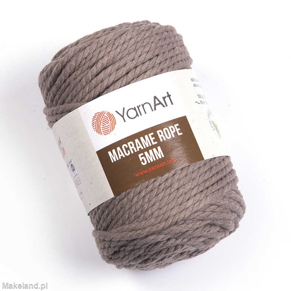 Zdjęcie sznurka Macrama Rope 5 mm beżowego.