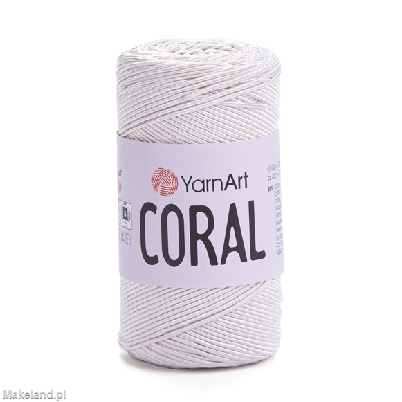 Zdjęcie sznurka YarnArt Coral ecru. 