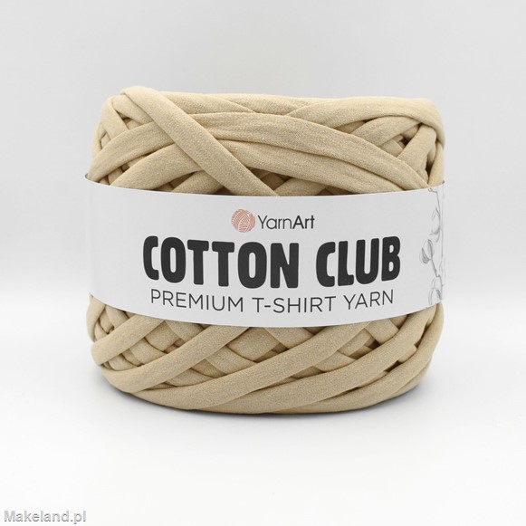 Zdjęcie Premium T-shirt Yarn Cotton Club beżowej. 