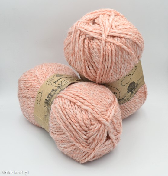 Zdjęcie włóczki Kartopu Melange Wool ceglastego melanżu. 