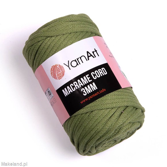 Zdjęcie sznurka Macrame Cord 3 mm khaki.