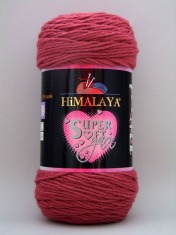 Zdjęcie włóczki Himalaya Super Soft Yarn malinowej. 