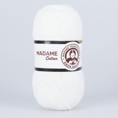 Zdjęcie włóczki Madame Tricote Paris Madame Cotton białej. 