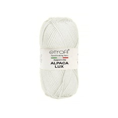 Zdjęcie włóczki Etrofil Alpaca Lux perłowej.