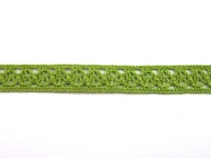 Zdjęcie koronki bawełnianej zielonej.
