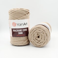 Zdjęcie sznurka Macrame Cord 3 mm ciemnobeżowego.