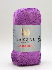 Zdjęcie włóczki Gazzal Cabaret fioletowej. 