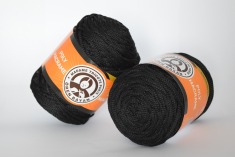 Zdjęcie sznurka Poly Macrame poliestrowego czarnego. 