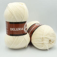 Zdjęcie włóczki Madame Tricote Paris Deluxia kremowej. 