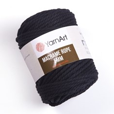 Zdjęcie sznurka Macrama Rope 5 mm czarnego.