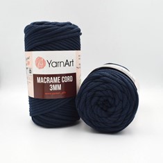 Zdjęcie sznurka Macrame Cord 3 mm granatowego. 