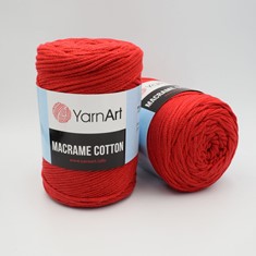 Zdjęcie sznurka Macrame Cotton czerwonej. 