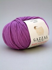 Zdjęcie włóczki Gazzal Baby Cotton fioletowej.