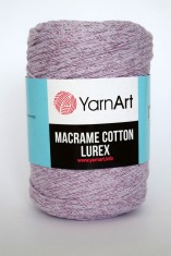 Zdjęcie sznurka Makrama Cotton Lurex liliowa.