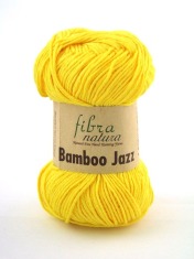 Zdjęcie włóczki Fibra Natura Bamboo Jazz żółtej.