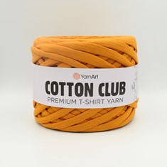 Zdjęcie Premium T-shirt Yarn Cotton Club musztardowej. 