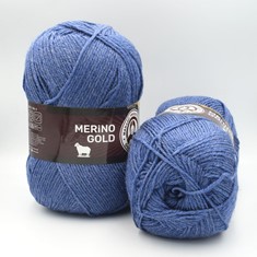 Zdjęcie włóczki Madame Tricote Paris Merino Gold jeansowej.