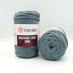 Zdjęcie sznurka Macrame Cord 3 mm ciemnej mięty. 