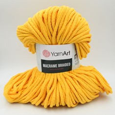 Zdjęcie YarnArt Macrame Braided żółtej.