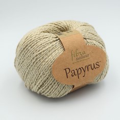 Zdjęcie włóczki Fibra Natura Papyrus beżówej.