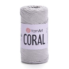 Zdjęcie sznurka YarnArt Coral srebrnego.