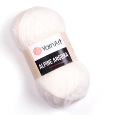 Zdjęcie włóczki YarnArt Alpine Angora kremowej.