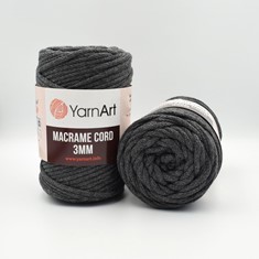 Zdjęcie sznurka Macrame Cord 3 mm grafitowego. 