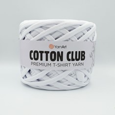 Zdjęcie Premium T-shirt Yarn Cotton Club śnieżnobiałej.