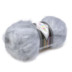 Zdjęcie włóczki Alize Mohair Classic New jasny popiel. 